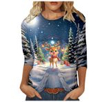 Generisch Zo Noel 3/4 Kollu Tatlı Desenli Kazak Model Kış Yuvarlak Yaka Uzun Kollu Süveter Moda Bol Üst Giyim Llia Kadın Kazağı