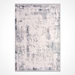 Genesis Gri Soyut Modern Geometrik Etnik Desenli Boho Makinada Yıkanabilir Hafif Hav Toz Vermez Leke Tutmaz Kaymaz Taban Dijital Makine Baskı Halı Oturma Odası Salon Yolluk Koridor Mutfak Halısı