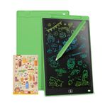 Genialba LCD Yazı Tahtası, 12 İnç Renkli Tablet, Çocuk Hediyesi, Elektronik Grafik Tableti, 2-7 Yaş Kız Çocukları İçin (Yeşil)