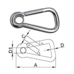 GENİŞ AÇILI KARABİNA, GÖZLÜ 10X100MM