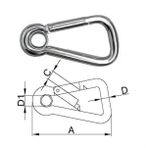 GENİŞ AÇILI KARABİNA, GÖZLÜ 11X120MM