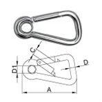 GENİŞ AÇILI KARABİNA, GÖZLÜ 8X80MM