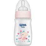 Geniş Ağızlı, 250 Ml, Pembe Dinozor, Sağlıklı ve Şık Bebek Biberonu - Ahşap - Bej