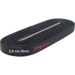 Geniş Lastik 2.5 cm 10 mt Paça Lastik Bel Lastik Don Lastik Alez Lastik Çok Amaçlı Lastik - Siyah