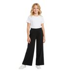 Geniş Paça Kız Çocuk Pantolon, SİYAH, 10 YAŞ