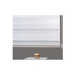 Geniş Plise Eteği Düz Stor Zebra Güneşlik Perde Alüminyum Kasa Metal Ayak 555555, Mat Beyaz, 140 x 220