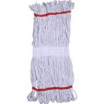 Geniş Yedek Islak Mop Paspas Ucu Başlığı Püskül - Pamuklu - 320 Gram. - 25 Cm. - Beyaz - 3 Adet