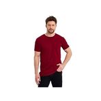 GENIUS STORE Erkek Bisiklet Yaka Basic Tişört (BORDO, S)