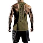 GENIUS STORE Erkek Dry Fit Y-back Gym Fitness Sporcu Atleti (HAKİ, XL)