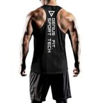 GENIUS STORE Erkek Dry Fit Y-back Gym Fitness Sporcu Atleti (SİYAH, S)
