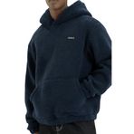 Genıus Store Erkek Kapüşonlu Polar Sherpa Kuzu Kumaş İçi Şardonlu Kapüşonlu Sweatshırt SHERPA-KAP (Lacivert, S)