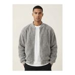 GENIUS STORE Erkek Mont Peluş İçi Astarlı Oversize Geniş Kalıp Sherpa Kuzu Kumaş Spor Mont