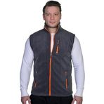 Genius Store Erkek Outdoor Spor Yelek 3 Cepli Polar Yelek (FÜME, M)
