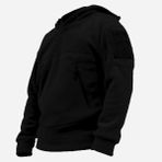 Genıus Store Erkek Polar Outdoor Kapşonlu Kombat Tactical Cepli Polar - Siyah