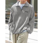 Genius Store Erkek Polar Oversize Sweatshirt Polar Sweatshirt - 2XL - Gri