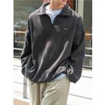 Genius Store Erkek Polar Oversize Sweatshirt Polar Sweatshirt - M - Füme
