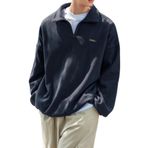 GENIUS STORE Erkek Polar Oversize Sweatshirt Polar Sweatshirt OVERSIZE-POLAR (LACİVERT, XL)