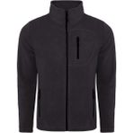 Genıus Store Erkek Polar Tam Fermuarlı 3 Cepli Outdoor Polar Ceket - Koyu Füme - 2XL