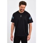 Genius Store Erkek Spor Tişört Baskılı Fitness, Antrenman Fit T-Shirt Siyah Xl