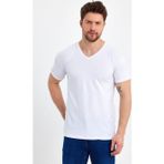 Genius Store Erkek V Yaka Basic Beyaz Tişört Beyaz Xl