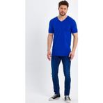 Genius Store Erkek V Yaka Basic Lacivert Tişört Lacivert 2Xl