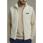 Genius Store Erkek Yelek Içi Şardonlu Sherpa Peluş Yelek Tam Fermuarlı Cepli Kuzu Outdoor Yelek - 2XL - Ekru