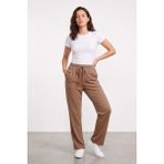 Genius Store Kadın Pantolon Beli Lastikli Cepli Rahat Kalıp Kadın Spor Pantolon KADIN-POLİVİSKON - XL - Vizon