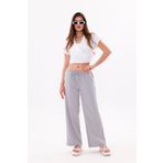 GENIUS STORE Kadın Pantolon Geniş Paça Pamuklu Viskon Cepli Pantolon Beli Lastikli GENİŞPAÇA-PANTOLON