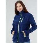 Genıus Store Kadın Polar Tam Fermuarlı Outdoor 3 Cepli Polar Ceket - İndigo