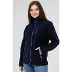 Genıus Store Kadın Polar Tam Fermuarlı Outdoor 3 Cepli Polar Ceket - XL - Lacivert