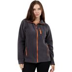 Genius Store Kadın Polar Tam Fermuarlı Outdoor 3 Cepli Spor Polar Ceket Füme L