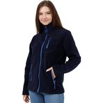 Genius Store Kadın Polar Tam Fermuarlı Outdoor 3 Cepli Spor Polar Ceket Lacivert 2Xl