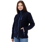 Genius Store Kadın Polar Tam Fermuarlı Outdoor 3 Cepli Spor Polar Ceket Lacivert S