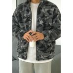 GENIUS STORE Oversize Peluş Sweatshirt Desenli Erkek Polar Sweatshirt Erkek-Kadın Sweatshirt Oversıze-pelus
