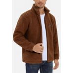 Genius Store Oversize Peluş Sweatshirt Erkek Polar Sweatshirt Erkek Sweatshirt Oversıze-Peluss - Kahverengi - 2XL