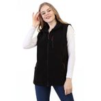 GENIUS STORE Store Kadın Polar Yelek Tam Fermuarlı Outdoor Spor Yelek 3 cepli