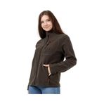 Genius Store Tam Fermuarlı Outdoor 3 Cepli Spor Kadın Polar Ceket Haki