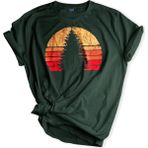 Genius Store Unisex Baskılı Tişört Outdoor Normal Kalıp Tshirt (Güneş Nefti) - 2XL - Nefti Yeşil