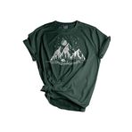 Genıus Store Unisex Baskılı Tişört Outdoor Normal Kalıp Tshirt (KAMP GREEN, S)
