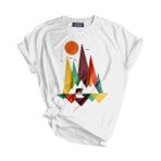 Genıus Store Unisex Baskılı Tişört Outdoor Normal Kalıp Tshirt (KIRMIZI AYI, XL)