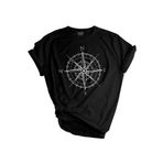 Genıus Store Unisex Baskılı Tişört Outdoor Normal Kalıp Tshirt (PUSULA SİYAH, M)