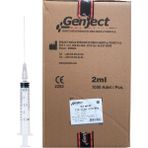 Genject - 2.5 ml 40MM Kısa Dental Enjektör - 1000 Adet - Beyaz - Standart