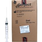 Genject - 2.5 ml 40MM Kısa Luer Lock Dental Enjektör - 1000 Adet - Beyaz - Standart