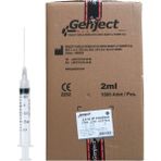 Genject - 2.5 ml 50MM Uzun Dental Luer Lock Enjektör - 1000 Adet - Beyaz - Standart