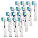GENKENT 16 adet yedek diş fırçası kafaları ile uyumlu Oral B Braun, elektrikli diş fırçası fırça kafaları yedekler Oral-B Action Pro 500/750/1000/1500/3000/3757/5000/7000/7500/8000