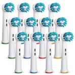 GENKENT Oral-B Braun ile uyumlu yedek diş fırçası başlıkları 12 adet profesyonel elektrikli diş fırçası kafaları fırça kafaları yedek kafa yedek Pro 500/1000/1500/3000/3757/5000/7000/7500/8000