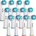 GENKENT Oral-B Braun ile uyumlu yedek diş fırçası başlıkları 12 adet profesyonel elektrikli diş fırçası kafaları fırça kafaları yedek kafa yedek Pro 500/1000/1500/3000/3757/5000/7000/7500/8000