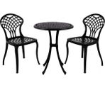 Gennhaus Alüminyum Döküm Bahçe Balkon Masa Sandalye Seti 2 Sandalye + 1 Masa Bud Set