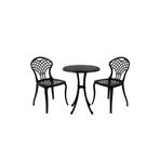 Gennhaus Alüminyum Döküm Bahçe Balkon Oturma Grubu 3 Parça 2 Sandalye + 1 Masa Bud Set