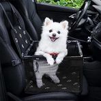 GENORTH Küçük Köpekler için Küçük Köpek Araba Koltukları, Taşınabilir Yavru Köpek/Pet Araba Yükseltici Koltuk, Clip-On Leash ve Mesh Pencere ile Pet 12 lbs'ye kadar